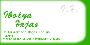 ibolya hajas business card